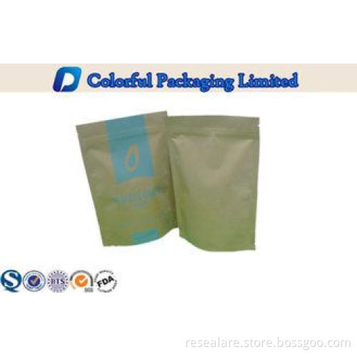 Matte Black Foil Lined kraft paper stand up pouch For Organ
